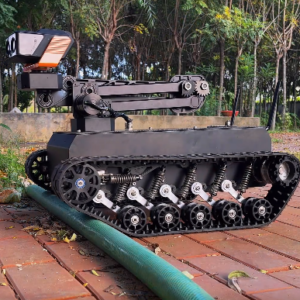 Mini All-Terrain Tracked Chassis Customizable for Easy Equipment Mounting