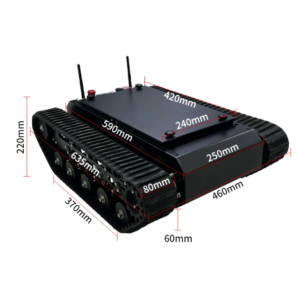 High Quality WD500 Rubber Tracked Chassis All Terrain Off-road Tracked Chassis ROS Robot Heavy-duty Chassis